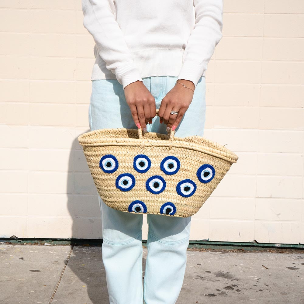 Evil Eye French Market Basket