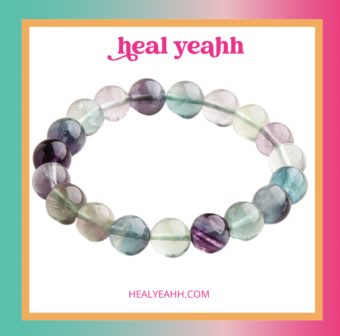 Rainbow Fluorite Crystal Bracelet