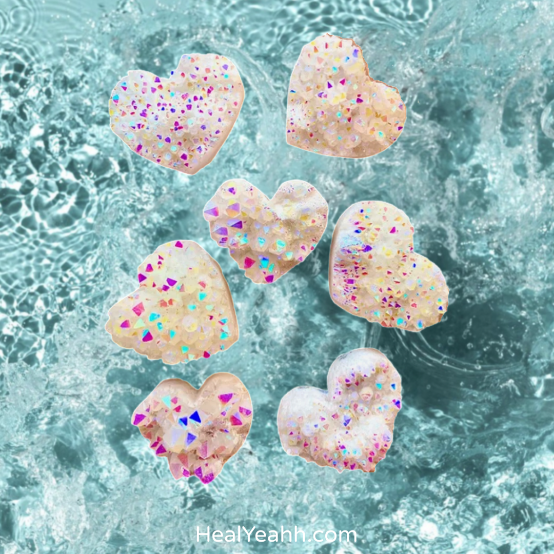 Angel Aura Quartz Cluster - Heart Shape
