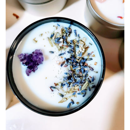 REBIRTH  Amethyst Candle - Sage + Lavender