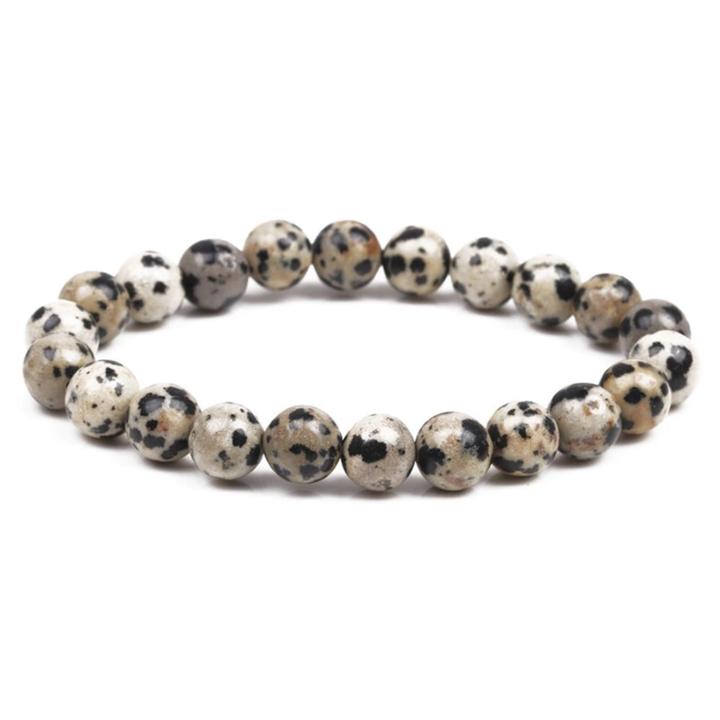 Dalmatian Jasper Crystal Bracelet