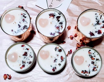 Love Me Bishhh Unconditionally - Rose Quartz Candle