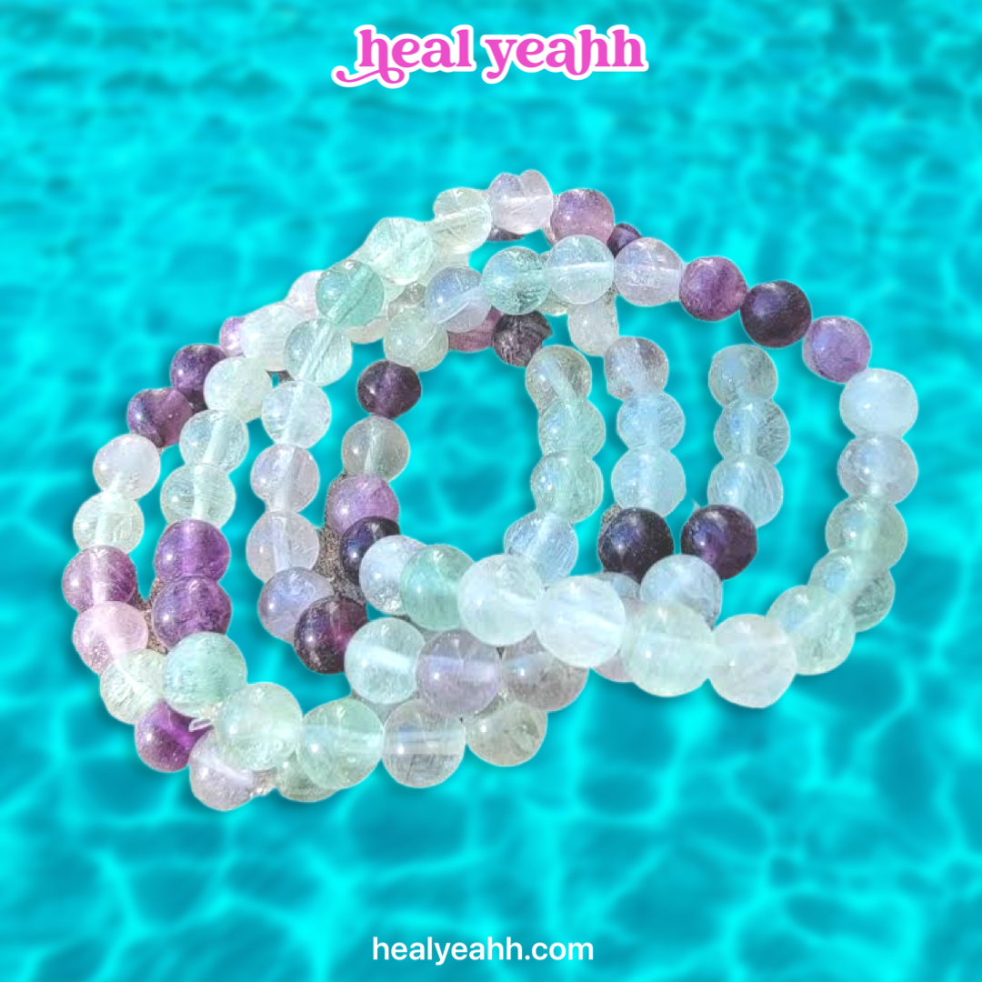 Rainbow Fluorite Crystal Bracelet