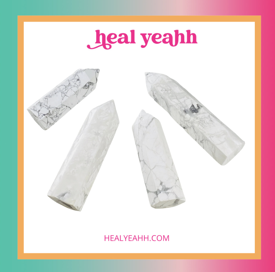 Howlite Crystal Tower Point