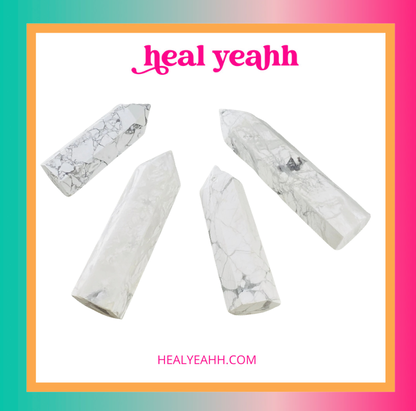Howlite Crystal Tower Point
