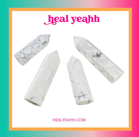 Howlite Crystal Tower Point