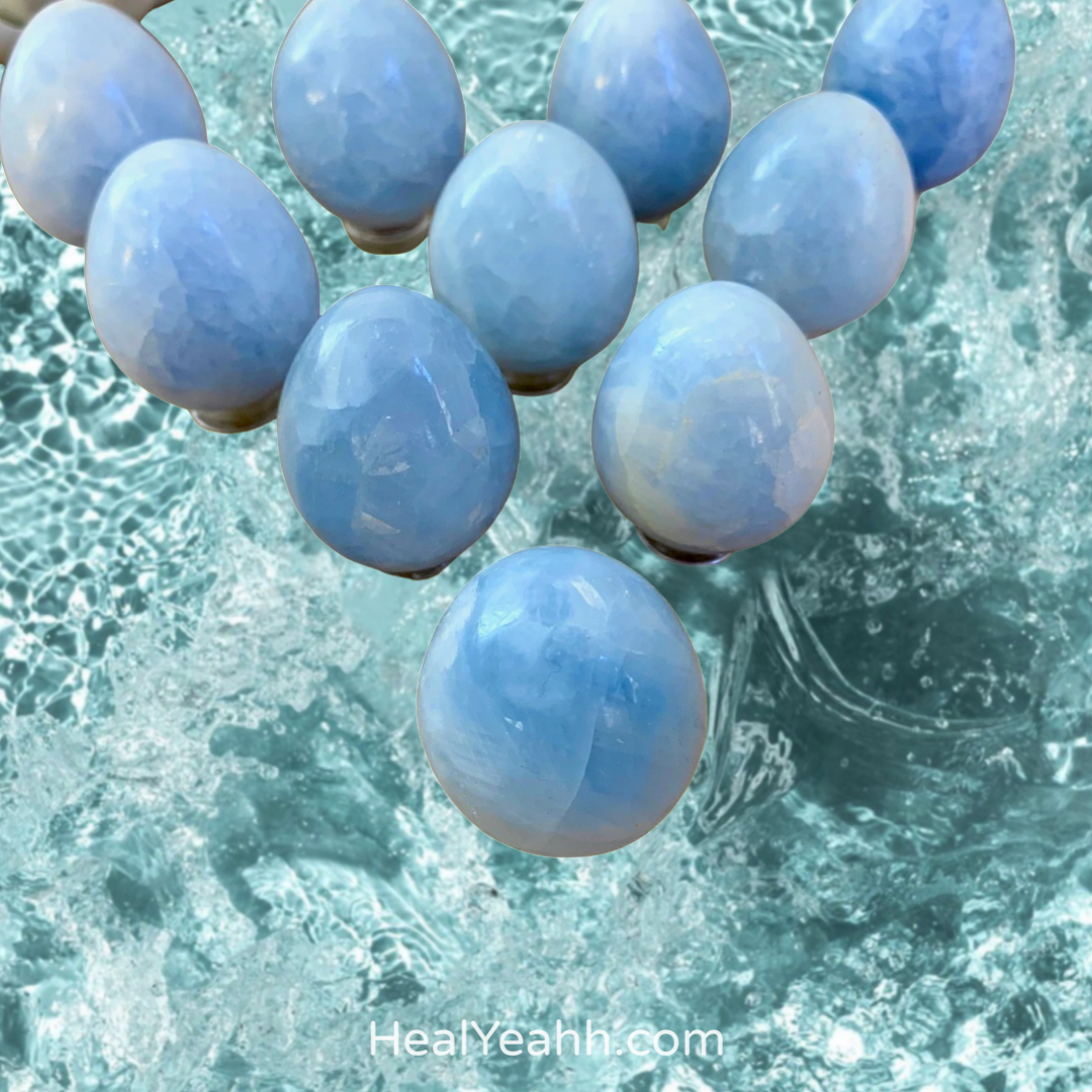 Blue Calcite - Crystal - Yoni Egg