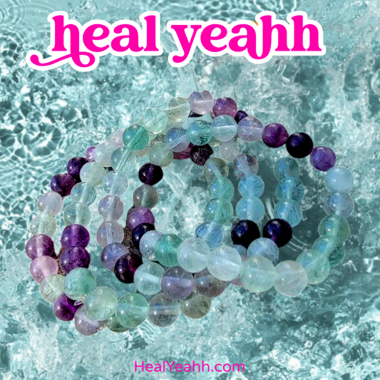 Rainbow Fluorite Crystal Bracelet