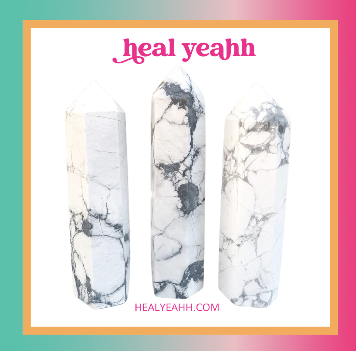 Howlite Crystal Tower Point