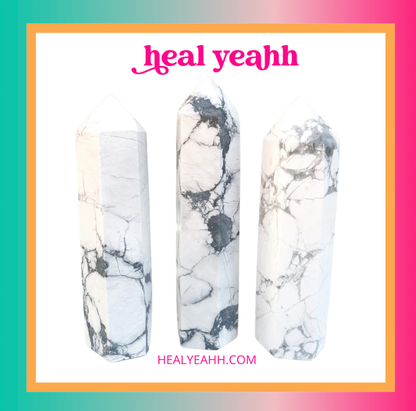 Howlite Crystal Tower Point