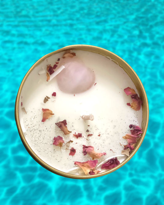 Love Me Bishhh Unconditionally - Rose Quartz Candle