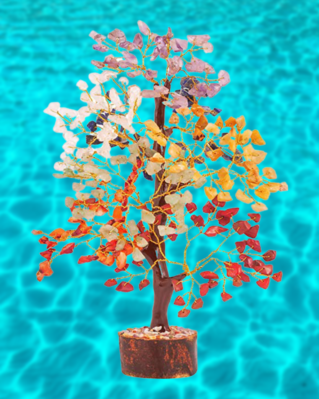Seven Chakra Crystal Gemstones Tree