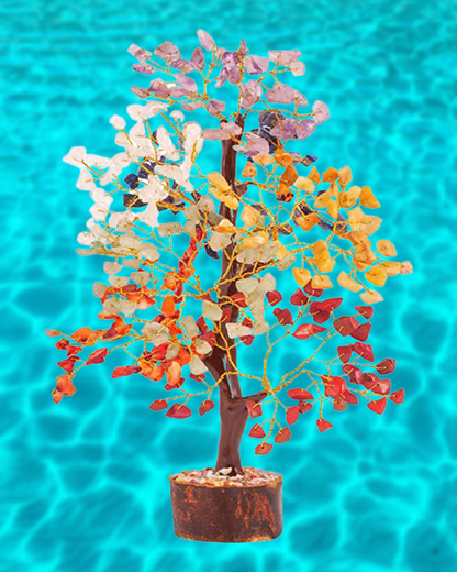 Seven Chakra Crystal Gemstones Tree